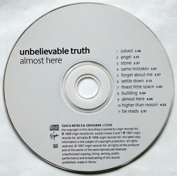 Buy Unbelievable Truth : Almost Here (CD) Online for a great price