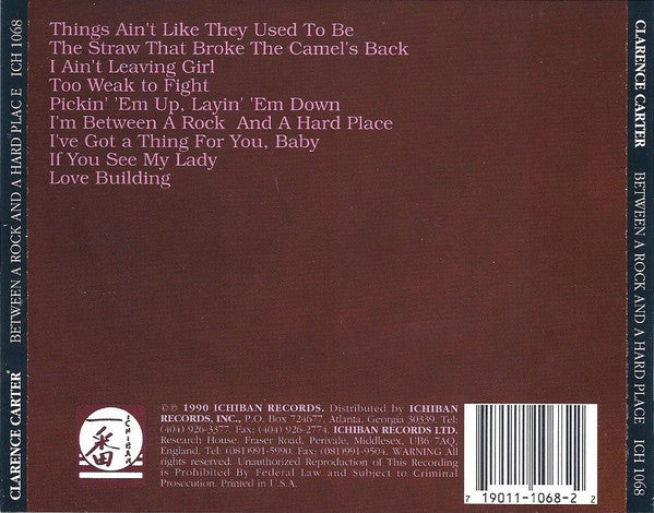 Buy Clarence Carter : Between A Rock And A Hard Place (CD) Online