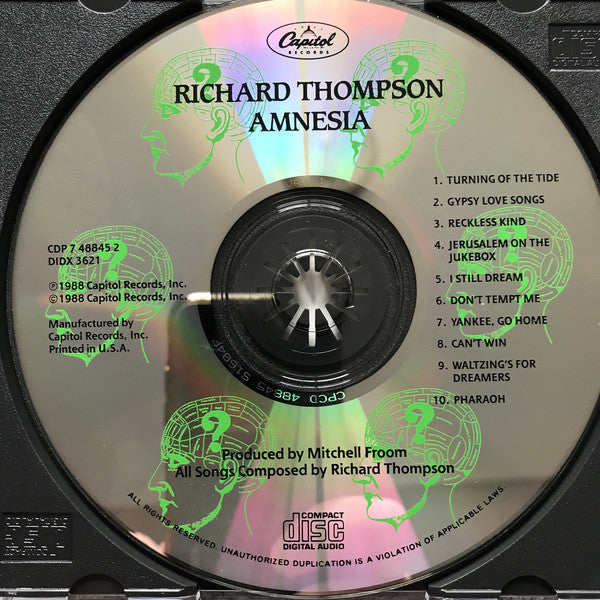 Buy Richard Thompson : Amnesia (CD, Album) Online for a great