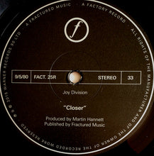 Load image into Gallery viewer, Joy Division : Closer (LP, Album, RE, RM, 180)