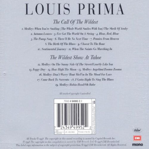 The Wildest Show At Tahoe by Louis Prima - 1958 Mono Release 