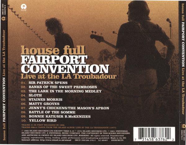 Buy Fairport Convention : House Full - Live At The LA Troubadour