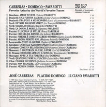 Load image into Gallery viewer, Carreras*, Domingo*, Pavarotti* : Favorite Arias By The World's Favorite Tenors (CD, Album, Comp)