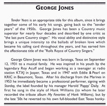 Load image into Gallery viewer, George Jones (2) : Tender Years (CD, Comp)