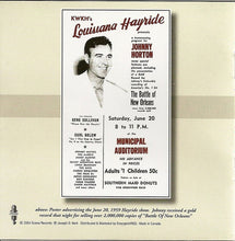 Load image into Gallery viewer, Johnny Horton : Live Recordings From The Louisiana Hayride (CD)