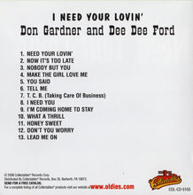 Load image into Gallery viewer, Don Gardner And Dee Dee Ford : I Need Your Lovin' (CD, Album, RE)