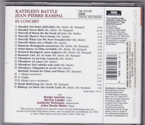Kathleen Battle, Jean-Pierre Rampal : In Concert (CD, Album)