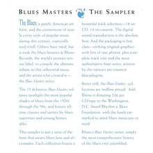 Load image into Gallery viewer, Various : Blues Masters - The Essential Blues Collection (CD, Comp, Promo)