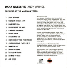 Load image into Gallery viewer, Dana Gillespie : Andy Warhol (CD, Comp)