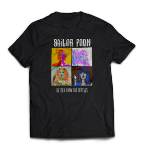 Sailor Poon Better Than The Beatles, Black, 2xl - T-shirt