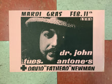 Load image into Gallery viewer, Mardi Gras with Dr. John at Antone's - 1986 (Poster)
