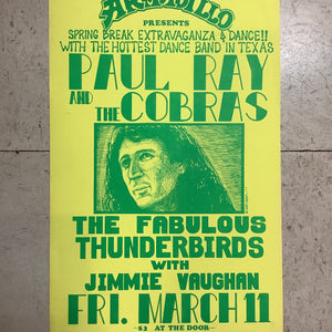 Paul Ray and The Cobras/The Fabulous Thunderbirds at Armadillo - 1977 (Poster)