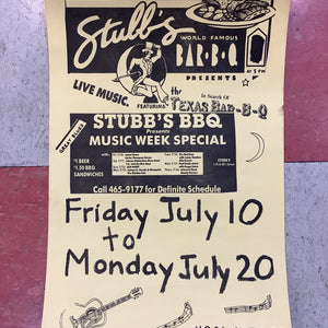 Stubb's BBQ Music Week Special (Poster)