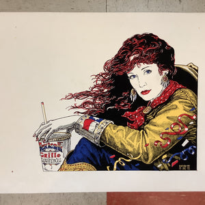 "Texicalli Cowgirl" Texicalli Grille - 1988 (Poster)