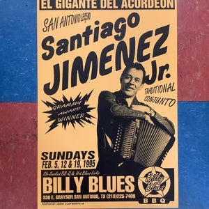 Santiago Jimenez Jr. at Billy Blues - 1995 (Poster)