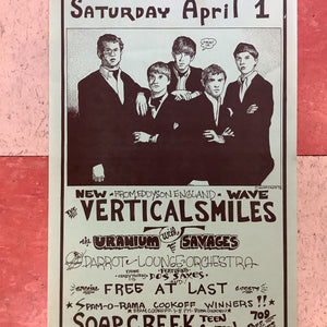 The Vertical Smiles at Soap Creek Teen Canteen - 1978 (Poster)