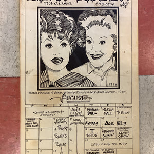 Soap Creek Saloon August Calendar - 1979 (Poster)