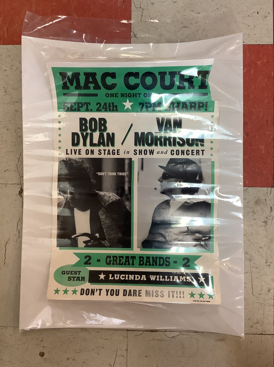 Bob Dylan, Van Morrison, & Lucinda Williams at Mac Court - 1998 (Poster)