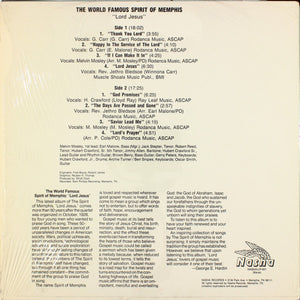 The World Famous Spirit Of Memphis* : Lord Jesus (LP, Album)