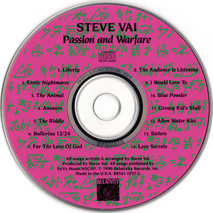 Steve Vai : Passion And Warfare (CD, Album, Nim)