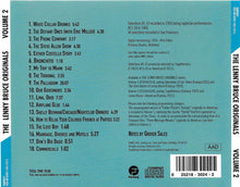 Load image into Gallery viewer, Lenny Bruce : The Lenny Bruce Originals Volume 2 (CD, Comp, RM)
