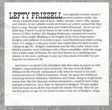 Load image into Gallery viewer, Lefty Frizzell : Songs Of Jimmie Rodgers (CD, Album, RE)
