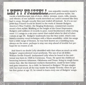 Lefty Frizzell : Songs Of Jimmie Rodgers (CD, Album, RE)