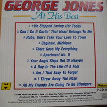 Load image into Gallery viewer, George Jones (2) : At His Best (CD, Comp, RE)
