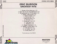 Load image into Gallery viewer, Eric Burdon : Greatest Hits (CD, Comp)
