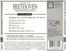 Load image into Gallery viewer, Ludwig van Beethoven, Orchester Der Beethovenhalle Bonn, Dennis Russell Davies : Symphony No. 3 "Eroica" / Coriolan Overture (CD, Album, RE)
