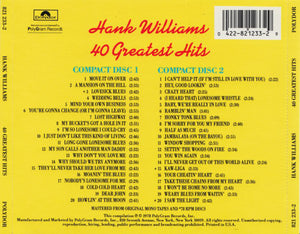 Hank Williams : 40 Greatest Hits (2xCD, Comp)