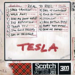 the album cover for Tesla - Real to Reel