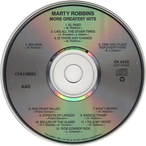 Marty Robbins : More Greatest Hits (CD, Comp)