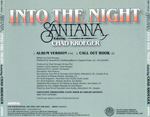 Load image into Gallery viewer, Santana Featuring Chad Kroeger : Into The Night (CD, Single, Promo)
