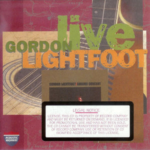 Gordon Lightfoot : Sunday Concert - Live (CD, Album, Promo, RE)
