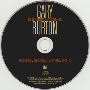 Gary Burton : Generations (CD, Album)