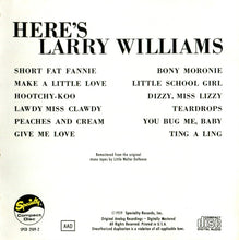Load image into Gallery viewer, Larry Williams (3) : Here&#39;s Larry Williams (CD, Album, Mono, RE, RM)
