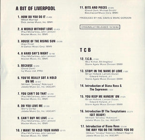 Diana Ross & The Supremes* With The Temptations : A Bit Of Liverpool / TCB (CD, Album, Comp, RE, RM)