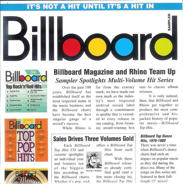 Buy Various : Billboard Sampler (CD) Online for a great price