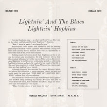 Load image into Gallery viewer, Lightnin&#39; Hopkins : Lightnin&#39; And The Blues (LP, Comp, RE)

