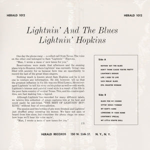 Lightnin' Hopkins : Lightnin' And The Blues (LP, Comp, RE)