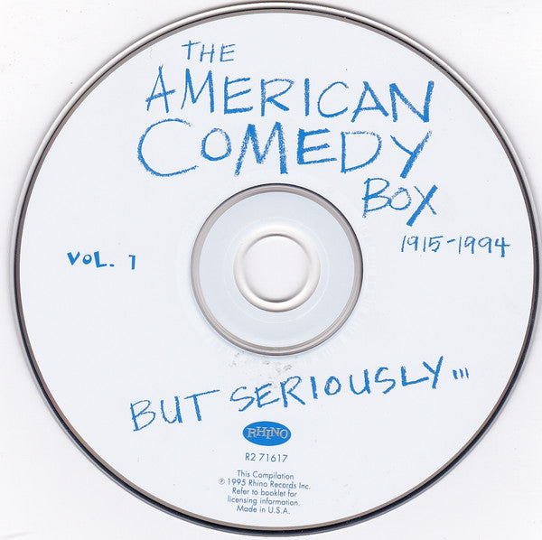 Comed Box Buy Various : The American Comedy Box 1915-1994: But Seriously ... (CD ...