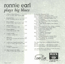 Load image into Gallery viewer, Ronnie Earl : Ronnie Earl Plays Big Blues (CD, Album)
