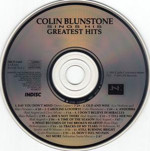 Colin Blunstone : Sings His Greatest Hits (CD)