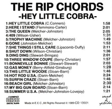 Load image into Gallery viewer, The Rip Chords : Hey Little Cobra (CD, Comp)
