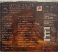 Load image into Gallery viewer, The Choir Of Westminster Abbey, Abbey Consort, Martin Neary (2) : Miserere (CD, Album, 20-)
