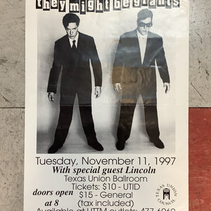 They Might Be Giants at Texas Union Ballroom - 1997 (Poster)