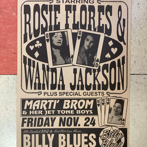 Rosie Flores & Wanda Jackson at Billy Blues - 1995 (Poster)