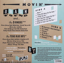 Load image into Gallery viewer, Shaun Young And The 3 Ringers, The Texas Blue Dots : Movin&#39; (LP, Album)
