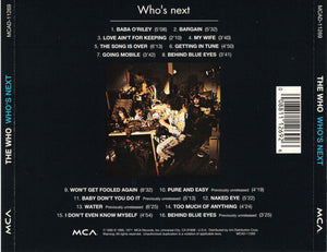 The Who : Who's Next (CD, Album, RE, RM)